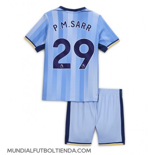 Camiseta Tottenham Hotspur Pape Matar Sarr #29 Segunda Equipación Replica 2024-25 para niños mangas cortas (+ Pantalones cortos)